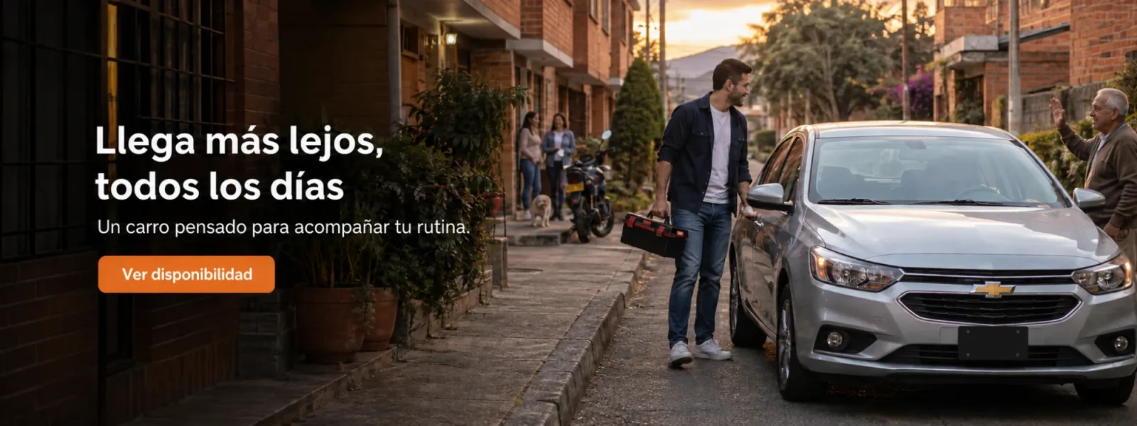 Llega más lejos, todos los días. Un carro pensado para acompañar tu rutina. Ver disponibilidad